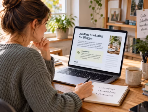 Beitragsbild zum Thema: Affiliate-Marketing für Blogger: Vom Artikel zur Provision