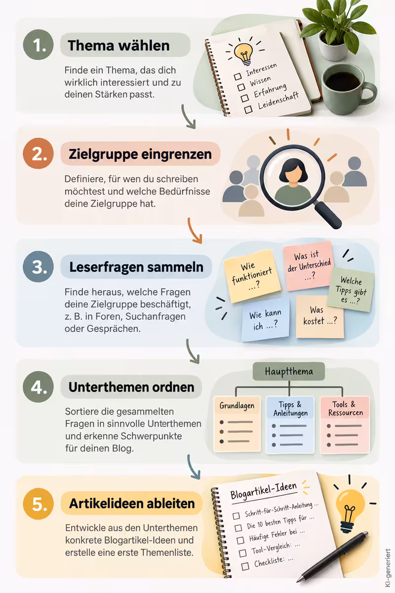 Zweites Artikelbild zum Thema: Blog Nische finden: Thema, Zielgruppe und Artikelideen verbinden