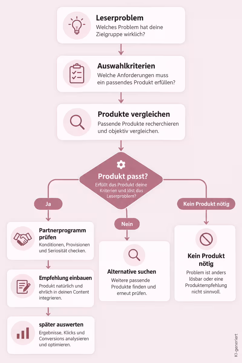 Zweites Artikelbild zum Thema: Affiliate-Produkte auswählen: Was wirklich zum Artikel passt