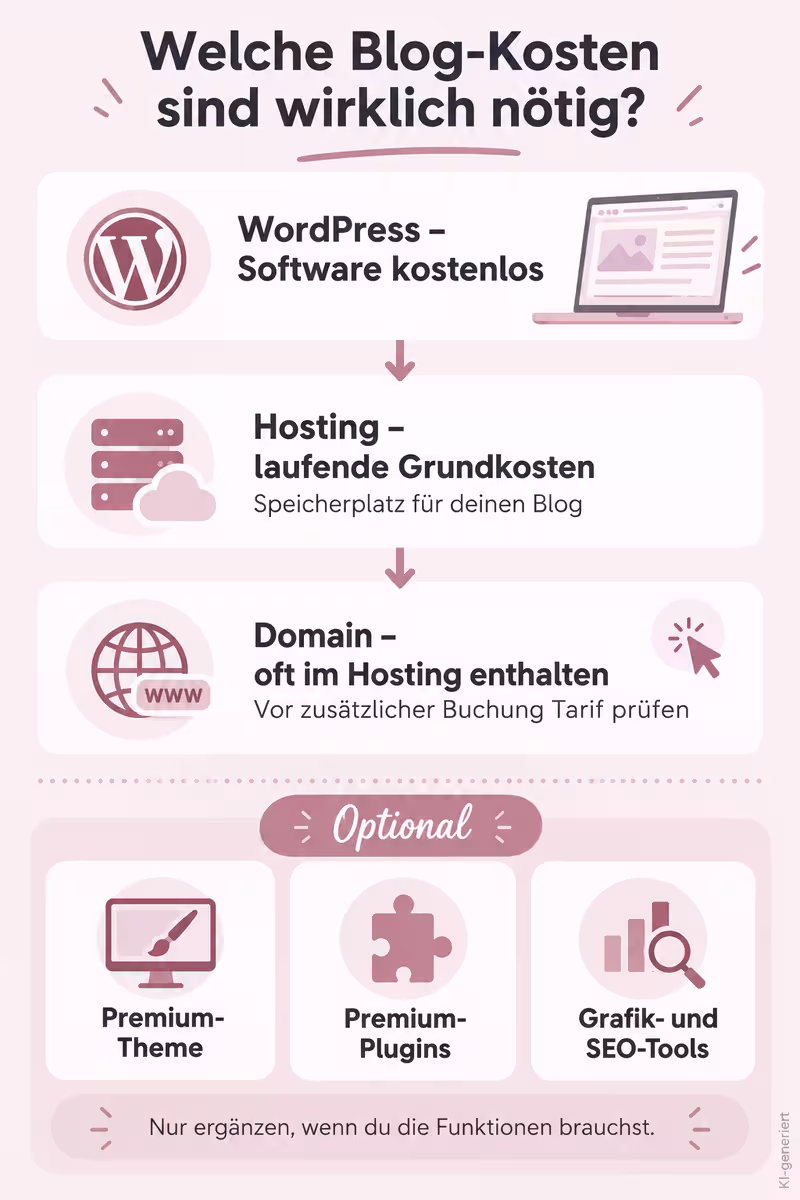 Erstes Artikelbild zum Thema: Blog Kosten planen: Was kostet ein Blog wirklich?