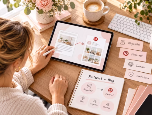Beitragsbild zum Thema: Pinterest Blog verbinden: Konto und Website einrichten