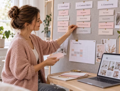 Beitragsbild zum Thema: Pinterest Keywords finden und passenden Artikeln zuordnen